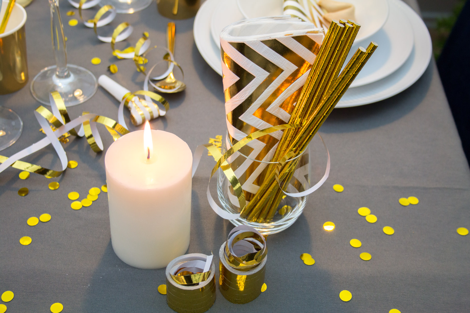 10x goldene Papp-Strohhalme – Bild 2