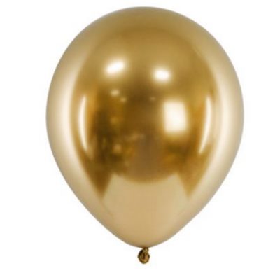 6x Gold-Luftballons 30 cm – metallic