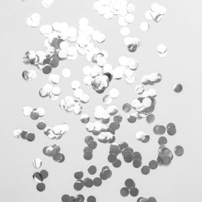 Silber-Konfetti 1,5 cm rund 30g