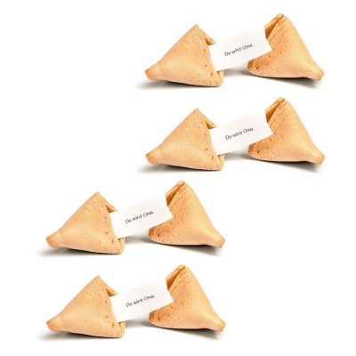 4x personalisierte Glückskekse mit deinem Wunsch, Botschaft, Spruch, Grüße für Hochzeit, Jubiläum, Silvester, Geburt, Baby-Party