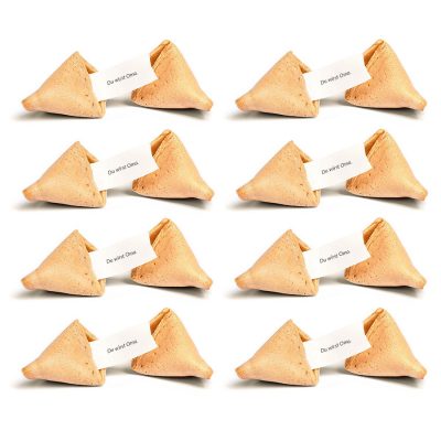 8x personalisierte Glückskekse mit deinem Wunsch, Botschaft, Spruch, Grüße für Hochzeit, Jubiläum, Silvester, Geburt, Baby-Party