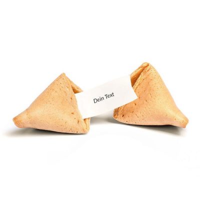 1x personalisierter Glückskeks mit deinem Wunsch, Botschaft, Spruch, Grüße für Hochzeit, Jubiläum, Silvester, Geburt, Baby-Party